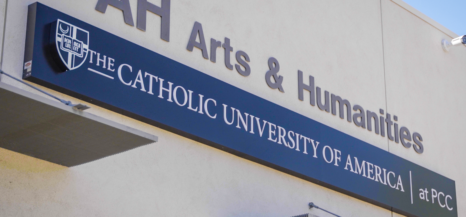 CatholicU and AH Building Sign