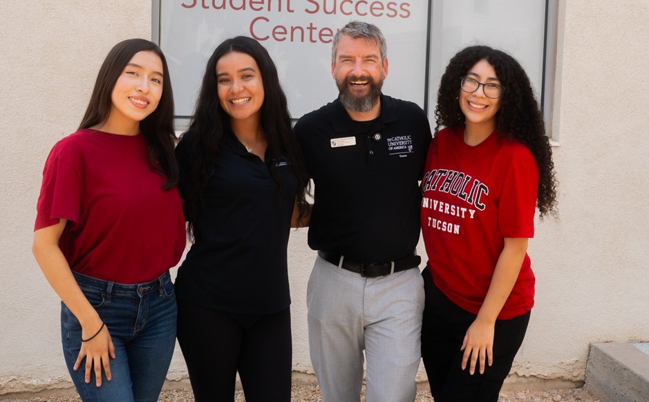 dean with students